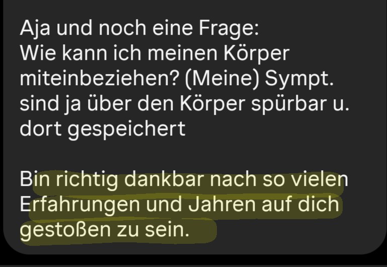 Rückmeldung nach der Masterclass